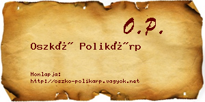 Oszkó Polikárp névjegykártya